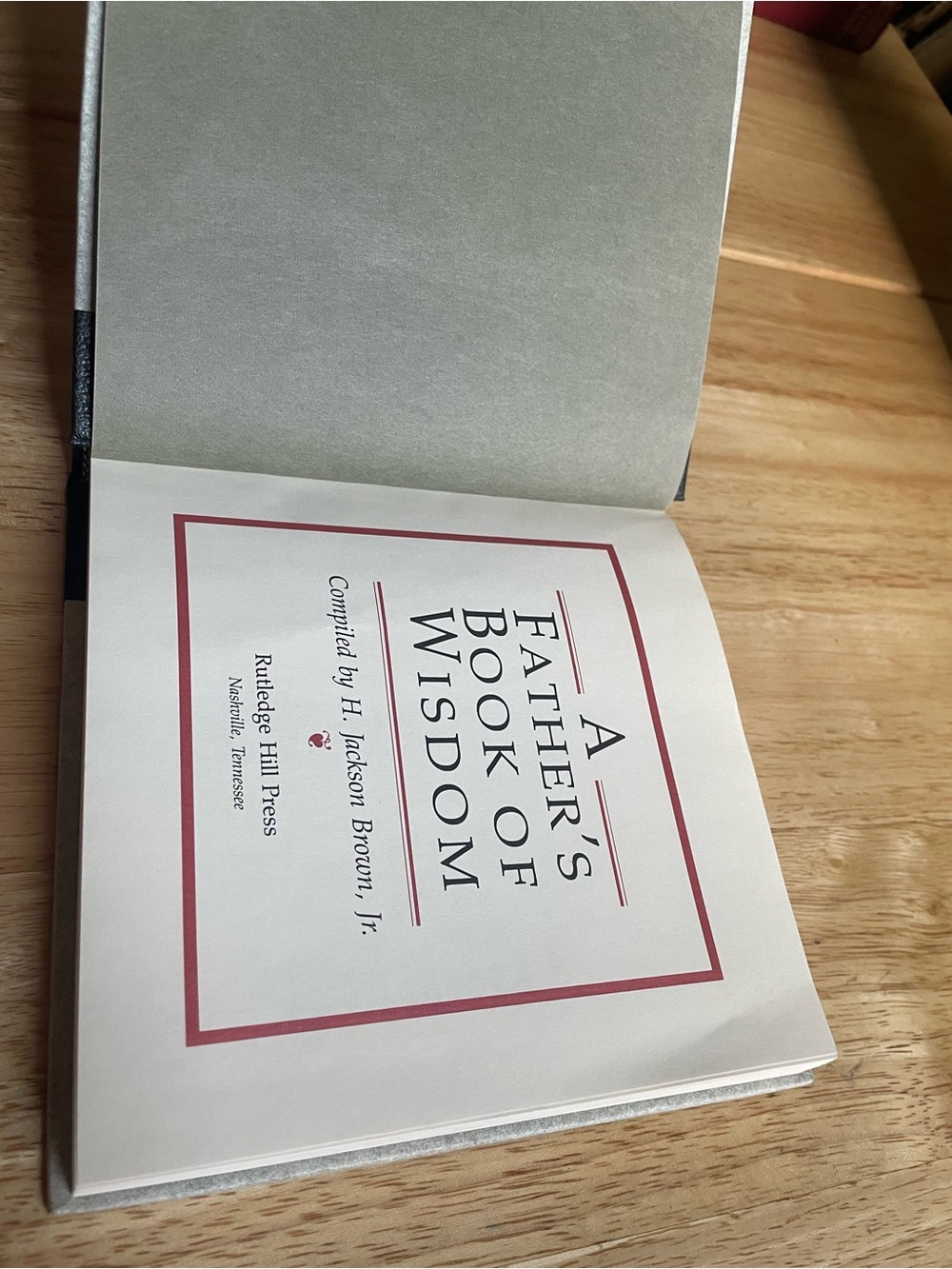 A Father's Book of Wisdom - Gray and Red Hardcover